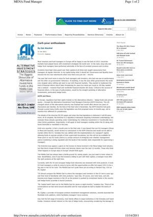 MENA Fund Manager - Curb Your Enthusiasm