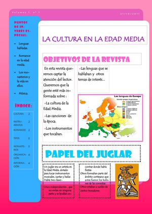 La cultura en la Edad Media.