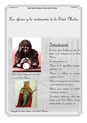 Los oficios y la vestimenta en la Edad Media