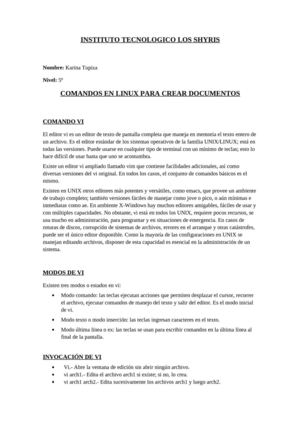 comandos para crear documentos