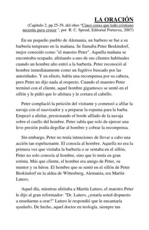 EXTRACTO DEL LIBRO "5 COSAS QUE TODO CRISTIANO NECESITA PARA CRECER" (Sproul)