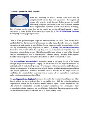 Beverly Hills Breast Enhancement