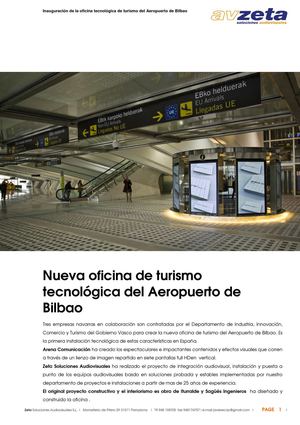 Zeta Audiovisuales en el Aeropuerto de Bilbao Loiu