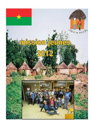 Dossier Mission Jeunes Safaride 2012