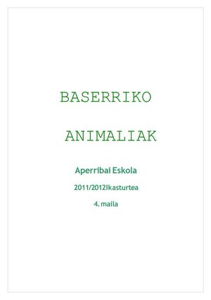 Baserriko animaliak