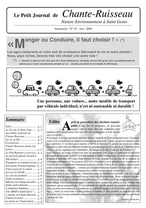 Petit Journal de Chante-Ruisseau n°25 - Juin 2008