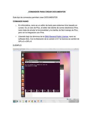 Comando nano y touch de Linux