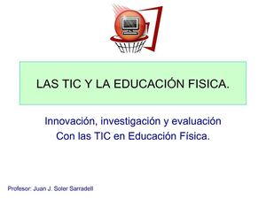 LAS TIC´S EN LA EDUCACIÓN FÍSICA