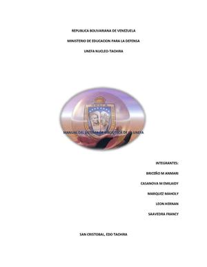 Modulo Editorial del Sistema Bibliotecario UNEFA-Táchira