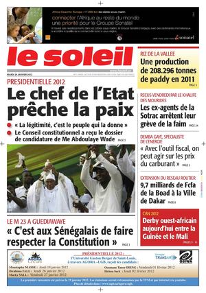 Edition du 24 janv 2012