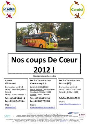 Brochure Coups de Coeur 2012 D'Click Tours Passion