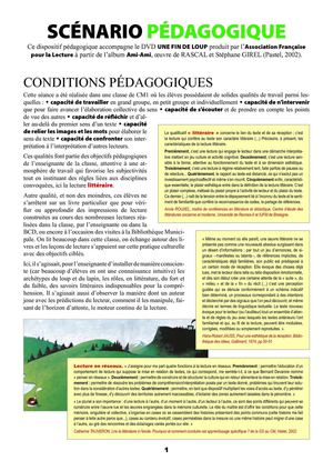 Scénario "Une fin de loup"