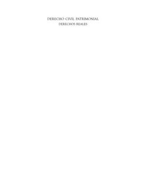 Derecho civil patrimonial. Derechos reales