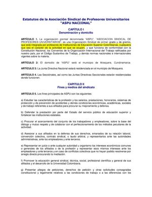 Estatuto Aspu Nacional