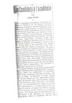 Octave Mirbeau, « Henry Becque »