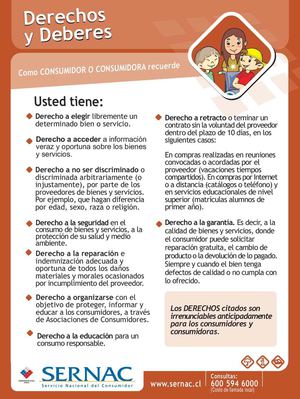 DÍPTICO DE LOS DEBERES Y DERECHOS DEL CONSUMIDOR