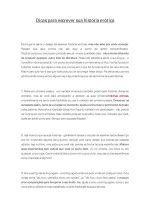 Histórias eróticas escritas direito.