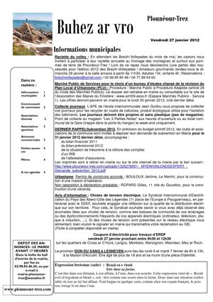 BIM du 27 janvier 2012