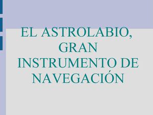El astrolabio