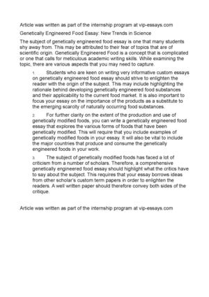 Calamo Genetically Engineered Food Essay New Trends In Science Genetically Engineered Food Essay New Trends In Science Top Custom Writing Sites also Process Paper Essay Essay Thesis Example
