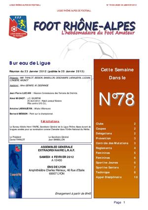 Journal n°78 du 26 Janvier 2012