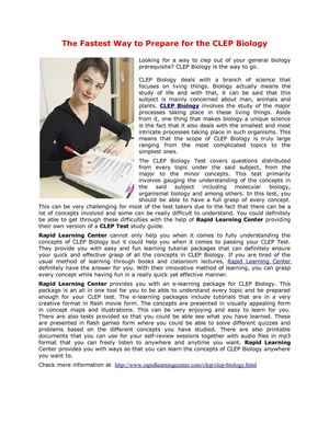 Calaméo - The Fastest Way to Prepare for the CLEP Biology