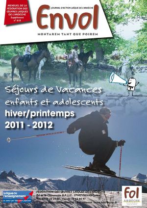 Séjours de vacances enfants et adolescents Hiver/Printemps 2011-2012