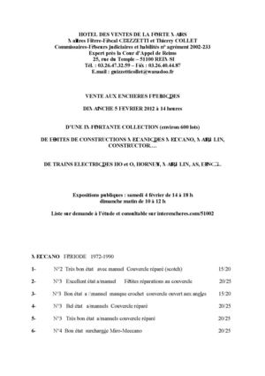 Collection MECCANO 05-02-2012 