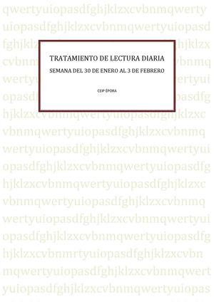 Lecturas de la semana del 30 de enero al 3 de febrero