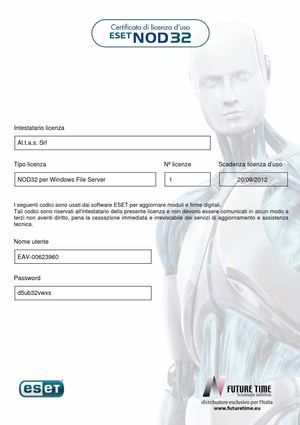 Licenza ESET - Al_t_a_s_ Srl