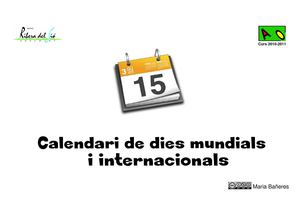 Calendari de dies mundials i internacionals