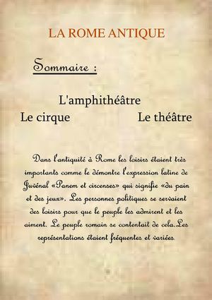 Les jeux dans la Rome antique