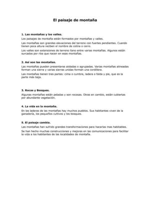 el paisaje de montaña