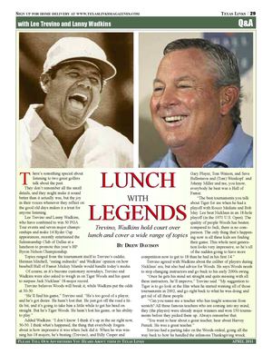 Lunch with Lee Trevino and Lanny Wadkins