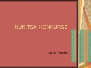 Nukitsa konkurss