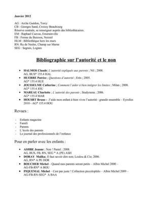 Bibliographie autorité parentale