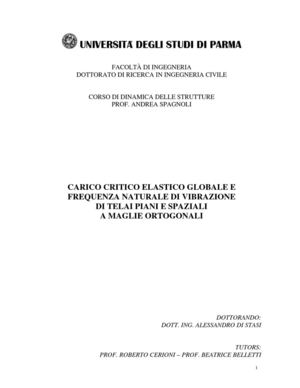 carico critico e frequenza naturale di telai