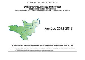 Concours Fonction publique territoriale 2012-2013