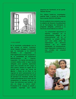 entrevista al personero municipal de guarne FRANCISCO ZAPATA