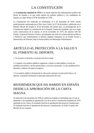 La Constitución Española