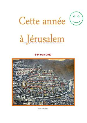 Cette année à Jérusalem ! 2012
