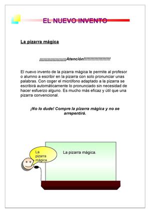 El nuevo invento: la pizarra mágica.