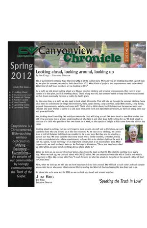 Canyonview Spring 2012 Newsletter