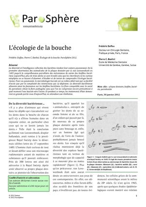 Ecologie de la bouche