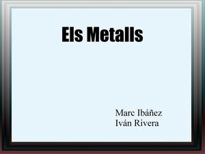 Treball dels Metalls