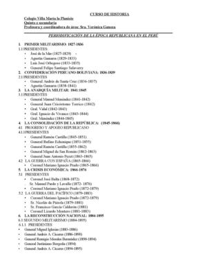 PRESIDENTES ÉPOCA REPUBLICANA DEL PERÚ