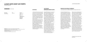 Programme de salle "La nuit juste avant la forêt"