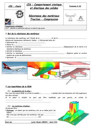 Cours RDM traction compression