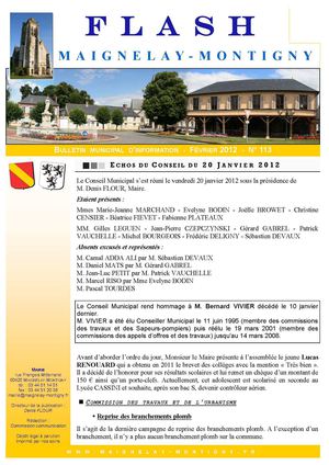 Mairie de Maignelay-Montigny - Flash n°113 Février 2012