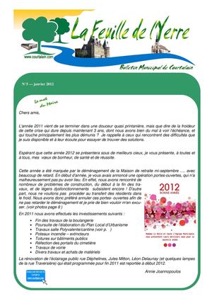Bulletin Municipal de Courtalain - janvier 2012